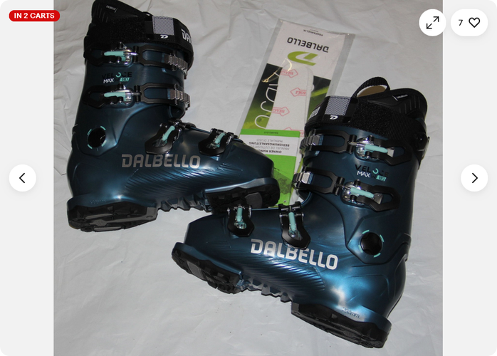 2025 NEW Dalbello Women's Veloce Max GripWalk 80 W LS Ski Boots  24/24.5 mondo = US 7/ 7.5