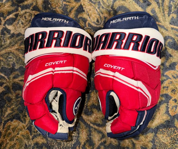 Washington Capitals Used Warrior covert Hockey Gloves 15” NHL Dylan McIlrath