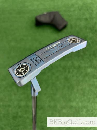LH Mizuno M Craft OMOI 02 Blue Ion Milled Forged 33 Putter w Headcover