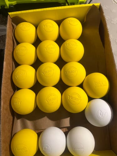18 Pack Lacrosse Balls Includes a dozen new yellow velocities