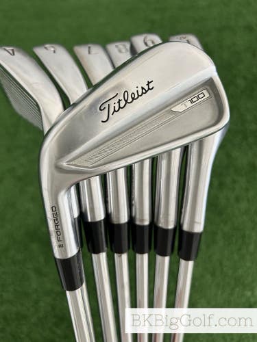 LH Titleist T100 23 Forged Iron Set 4-P / True Temper AMT Red Regular