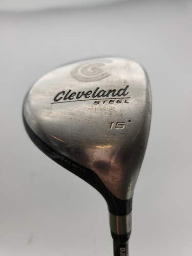 2006 CLEVELAND LAUNCHER STEEL OFFSET 3 WOOD 15* STIFF STOCK GRAPHITE FAIR