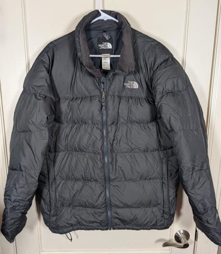 North Face 550 Goose Down Nuptse Puffer Jacket Coat Mens Size: XL Charcoal Retro