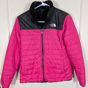 The North Face Reversible Mossbud Swirl Jacket Girl's Size: L Pink Black