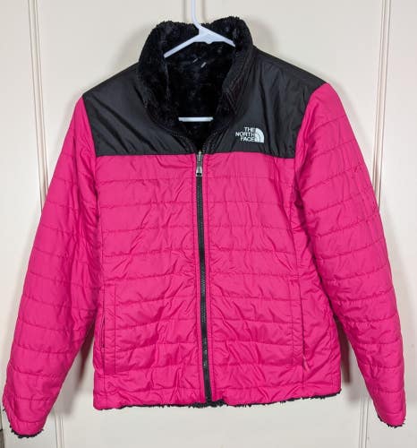 The North Face Reversible Mossbud Swirl Jacket Girl's Size: L Pink Black