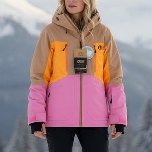 New Picture Organic Womens Snow Jacket Fresya Cashmere Rose Sz XS 20k Waterproof
