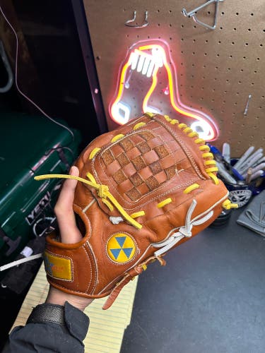 American Royale Pro Model Baseball Glove 13” (Conditioned & Relaced in Yellow/White)