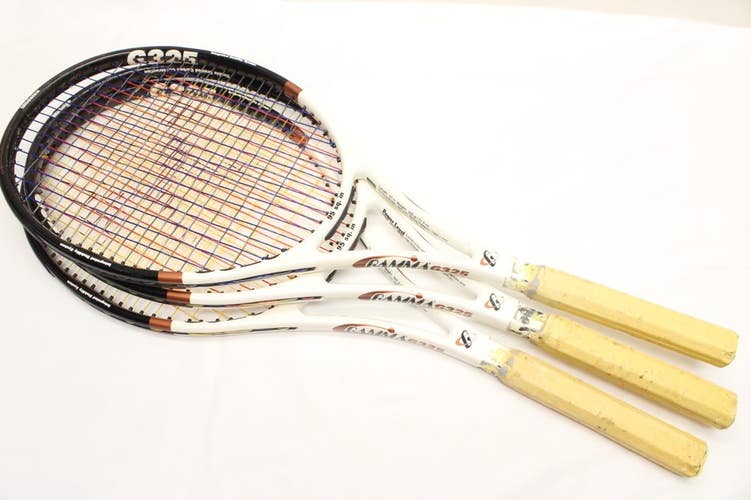 *READ* LOT OF 3 2007 GAMMA G325 TENNIS RACQUET (4 1/8) FROM A COLLECTOR