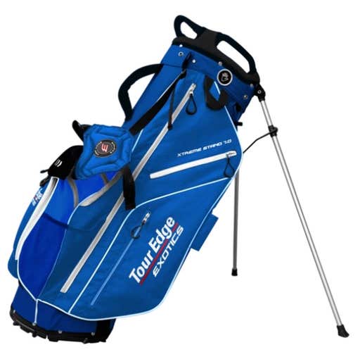 Tour Edge Exotics Xtreme 7.0 Stand Bag (Blue/White, 7 way) NEW