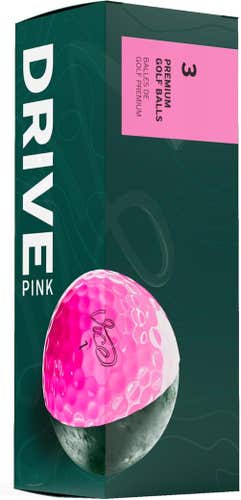 Vice Golf Drive Golf Balls (Pink, 3pk) 1 Sleeve 2025 NEW