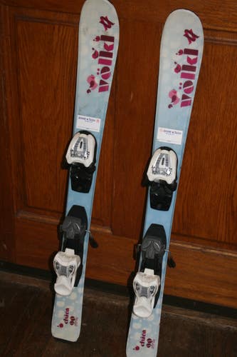 All Mountain 90 cm VOLKL Youth Skis With Marker Adustable Bindings