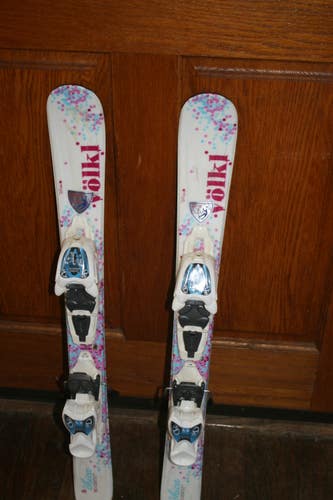 All Mountain 80 cm VOLKL Youth Skis With Marker Adustable Bindings