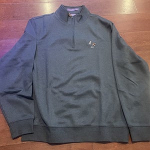 NEW! Martin Timeless As The Game Golf Quater Zip Gray Pullover M Chester Valley