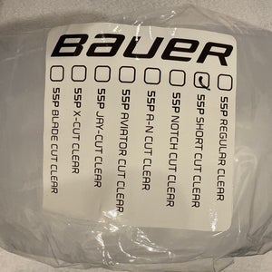 Bauer 55P Visor (New) 55P short cut clear