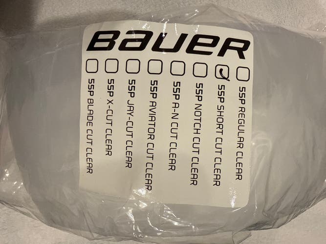 Bauer 55P Visor (New) 55P short cut clear