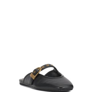 Vince Camuto Vaydie Mule Women's 7.5 Black Leather Square Toe Mary Jane ZAP1693