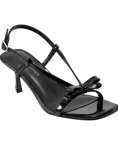 Marc Fisher Danzy Dress Sandals Women's 10 Black Bow Detail Slingback ZAP1768