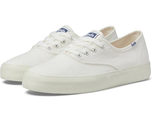 Keds Champion Sneakers Women's US 7 White Canvas Low Top Casual Shoes ZAP1732