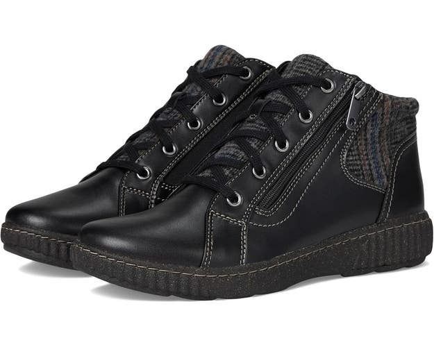 Clarks Caroline Spice Boots Women's US 6.5 Black Leather Ankle Bootie ZAP1647