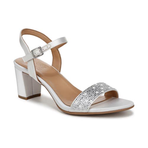 Naturalizer Bristol J4643F1100 Dress Sandals Women's 5 White Block Heel ZAP1651