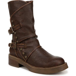 Blowfish Malibu Venice J1736S1200 Women 6 Brown Leather Motorcycle Boots ZAP1696