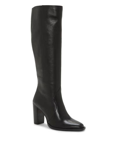 Vince Camuto Lecheya Boots Women's US 9 Black Block Heel Knee High ZAP1494