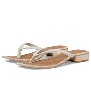 Dolce Vita Barty Sandals Women's US 6.5 White Leather Slip On Flip Flop ZAP1759