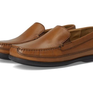 Johnston & Murphy Locklin Venetian Loafers Kids US 3 Brown Leather Shoes ZAP1743