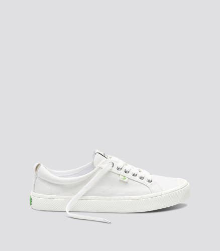 Cariuma OCA Low Sneakers Mens US 9 Off-White Canvas Casual Comfort Shoes ZAP1763