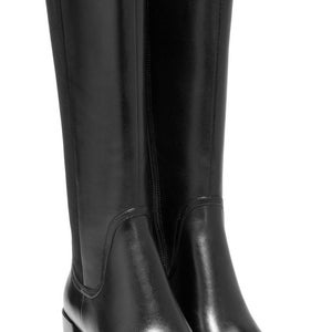 Cole Haan Go-To Serenna Boots Women's US 8.5 Black Square Toe Knee High ZAP1727