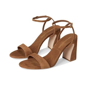 Loeffler Randall Malia Sandals Women's Cacao 8.5 Curved Heel Ankle Strap ZAP1777