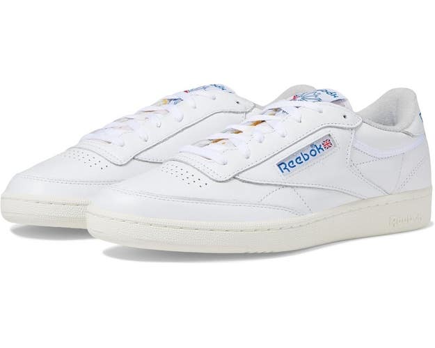 Reebok Club C 85 Sneakers Men's US 8 White Chalk Leather Lifestyle Shoes ZAP1477