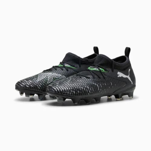 Puma Future 8 Match 108143-02 Kids US 3 Black Silver FG/AG Soccer Cleats ZAP1754