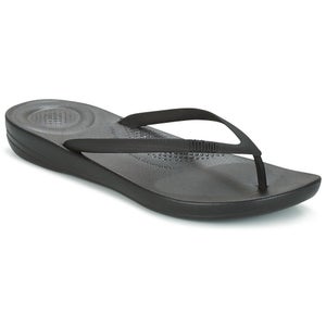 FitFlop iQushion Ergonomic Sandals Women's US 7 Black Slip-On Flip Flop ZAP2232