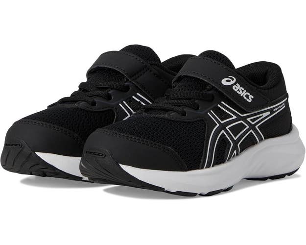 Asics Contend 9 PS 1014A338-002 Sneakers Kids US 1.5 Black Running Shoes ZAP1721