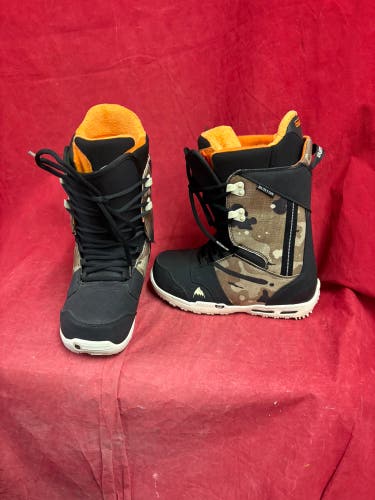 Snowboard Boots: Men's Size M 8.5 (W 9.5) Burton Snowboard Boots (Used)