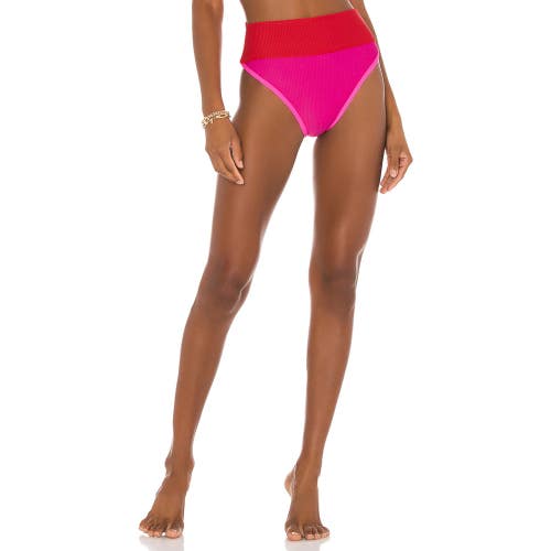 Beach Riot Emmy Bikini Bottom Women's Medium Pink Stretch High-Waisted JZZ683