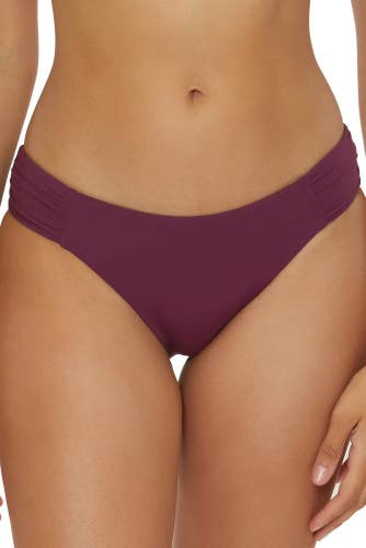 Becca Color Code Bikini Bottom Womens Medium Aubergine American Fit Beach JZZ800