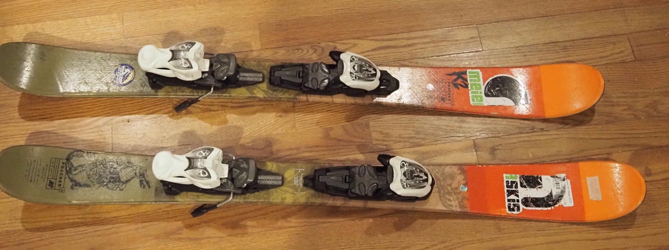 Kid's K2 109 cm Park Poacher Skis Twin Tip With Bindings