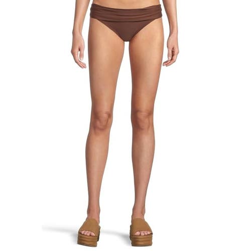 Sunsets Unforgettable Bikini Bottom Women's M Brown Scrunch Back Swimwear JZZ790