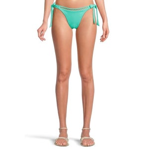BECCA Modern Edge Bikini Bottom Women's Small Aqua Sea Side Tie Swimwear JZZ699