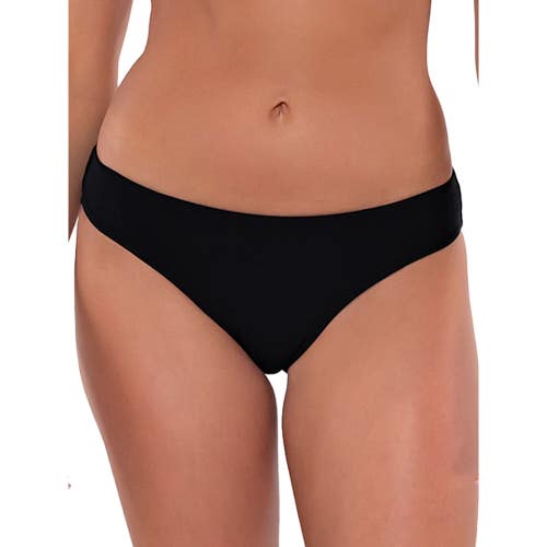 Sunsets Collins Bikini Bottom Women's Medium Black Stretch Hipster Beach JZZ710