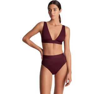 Lauren Ralph Lauren Beach Club Solid Bikini Bottom Womens 10 Claret Beach JZZ807