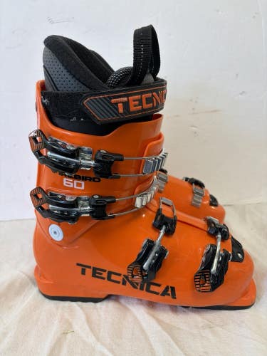 Mondo 24.5 U.S. Size 6.5 Tecnica Downhill Ski Boots. Orange