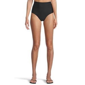 Sunsets Capri Bikini Bottom Women's S Black Stretch High-Waisted Swimwear JZZ721