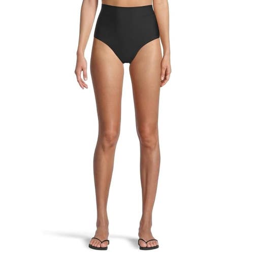 Sunsets Capri Bikini Bottom Women's S Black Stretch High-Waisted Swimwear JZZ721