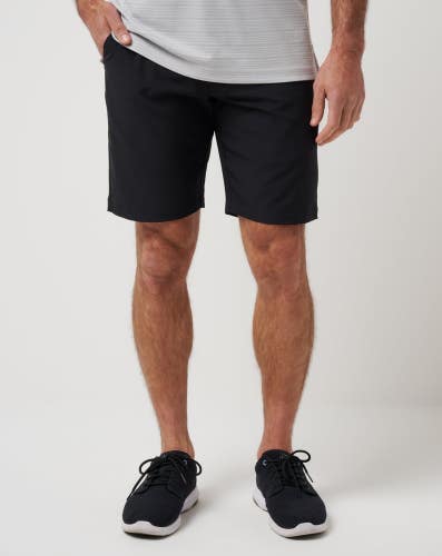 TravisMathew Wanderlust Shorts Men's 32 Black 9 Inseam Zip Fly Active GBO2182