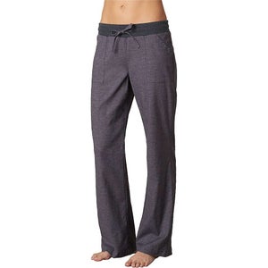 Prana Mantra Pants Women's Medium Charcoal Drawstring Waist Straight Leg GBO2565