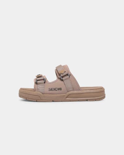 Seichi Sandoru Ni Sandals Men's 10 Taupe Comfort Open Toe Slip On Slide ZAP2277