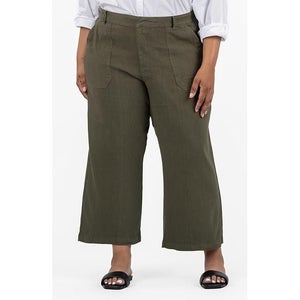 KUT from the Kloth Pant Women's Plus 20W Forest Green Topaz-Wide Leg GBO2078